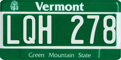 VT license plate LQH278