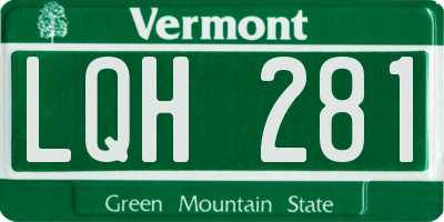 VT license plate LQH281