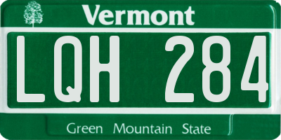 VT license plate LQH284