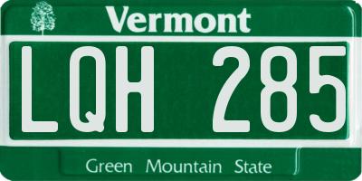 VT license plate LQH285