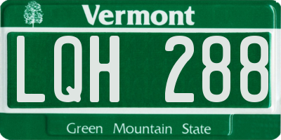 VT license plate LQH288
