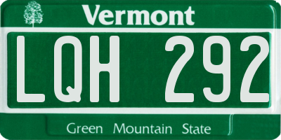 VT license plate LQH292