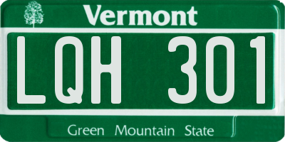 VT license plate LQH301