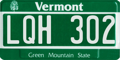 VT license plate LQH302
