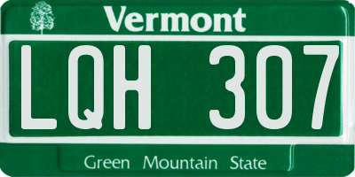 VT license plate LQH307