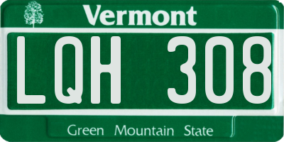 VT license plate LQH308