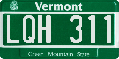 VT license plate LQH311