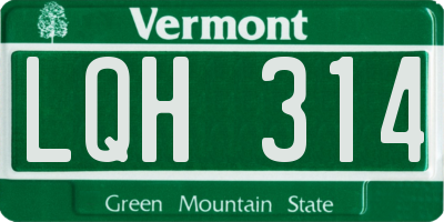 VT license plate LQH314