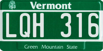 VT license plate LQH316
