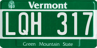 VT license plate LQH317