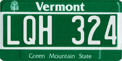 VT license plate LQH324