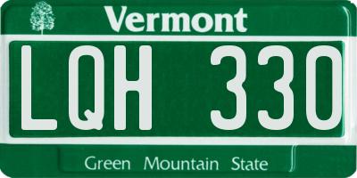 VT license plate LQH330
