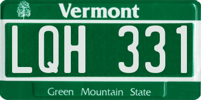 VT license plate LQH331