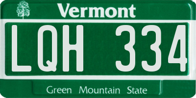 VT license plate LQH334