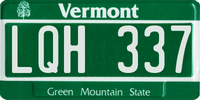 VT license plate LQH337