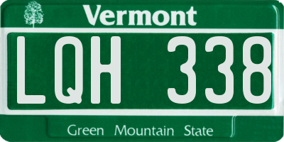 VT license plate LQH338