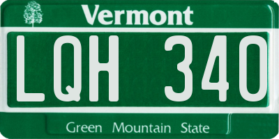 VT license plate LQH340