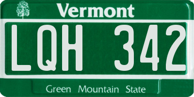 VT license plate LQH342