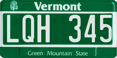 VT license plate LQH345