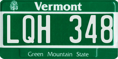 VT license plate LQH348