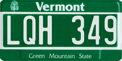 VT license plate LQH349
