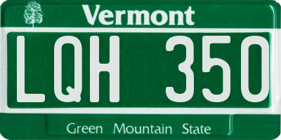 VT license plate LQH350