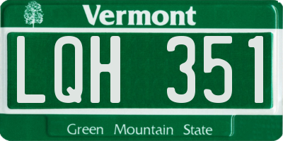 VT license plate LQH351
