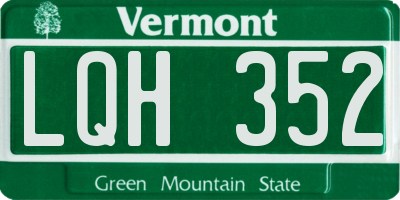 VT license plate LQH352