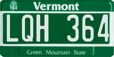 VT license plate LQH364