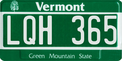 VT license plate LQH365