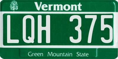 VT license plate LQH375