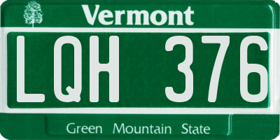 VT license plate LQH376