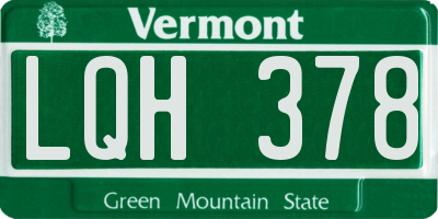 VT license plate LQH378