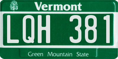VT license plate LQH381