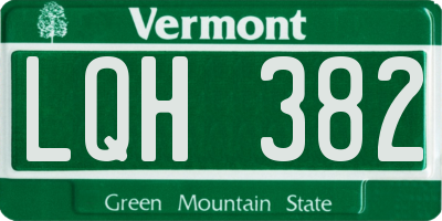 VT license plate LQH382