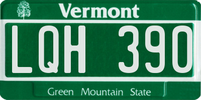 VT license plate LQH390