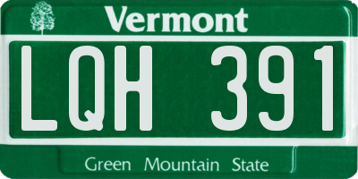 VT license plate LQH391