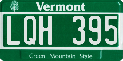 VT license plate LQH395