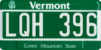 VT license plate LQH396