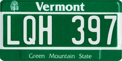 VT license plate LQH397