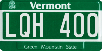 VT license plate LQH400