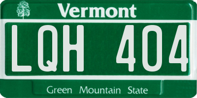 VT license plate LQH404