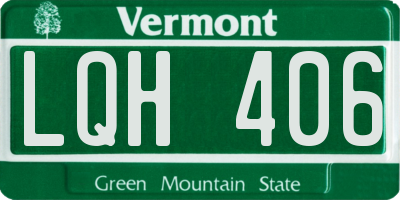 VT license plate LQH406