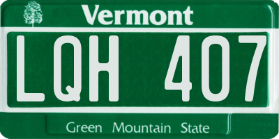 VT license plate LQH407