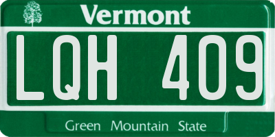VT license plate LQH409