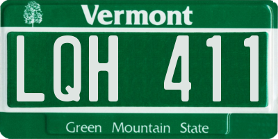 VT license plate LQH411