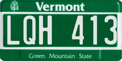 VT license plate LQH413