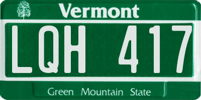 VT license plate LQH417