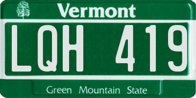 VT license plate LQH419