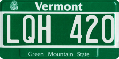 VT license plate LQH420